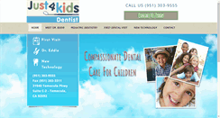 Desktop Screenshot of just4kidsdentist.com